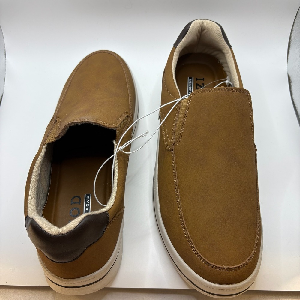 IZOD Barlow Slip On Sneaker Mens 10 Brown‎ NEW